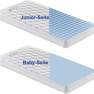 OrthoMatra Mini-Duo, Babymatratze und Kindermatratze in einem, Oeko Tex Standard 100, Bezug abnehmbar- und waschbar, Mit Klimaband zur besseren...