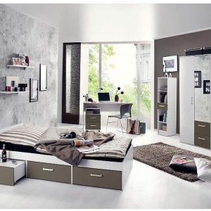 storado.de Jugendzimmer Berlin weiß matt Lava 6 TLG. Komplett Set Kinderzimmer Jugendmöbel