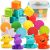 20 STK. Weiche Quetsch Babyspielzeug Set mit Bälle, Bausteine und Tierformen – Montessori Steckklötze Badewannenspielzeug zum Sortieren und Stapeln…