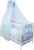 4 Tlg. Moskitonetz Betthimmel Himmel Vollstoff Chiffon Chiffonhimmel 320 480cm (Blau, 480cm)