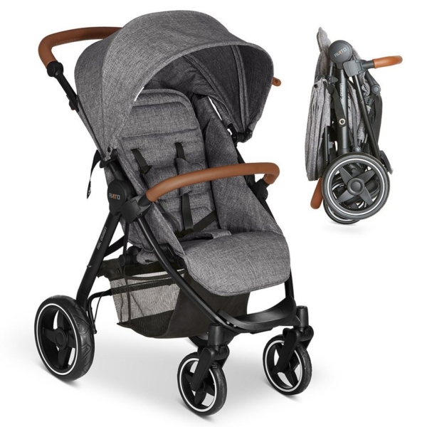 ABC Design Kinder-Buggy »Avito Style – Street Light Grey«, mit Liegefunktion, Schieber höhenverstellbar, XXL Sonnen-Verdeck