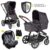 ABC Design Kombi-Kinderwagen »Condor 4 – Street«, (9-tlg), 3in1 Kinderwagen Buggy Set mit Babyschale, Babywanne, Sportsitz, Regenschutz & Zubehör