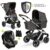 ABC Design Kombi-Kinderwagen »Sals 4 Air – Diamond Edition – Asphalt«, (9-tlg), 3in1 Kinderwagen-Set – inkl. Babyschale Tulip & XXL Zubehörpaket