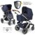 ABC Design Kombi-Kinderwagen »Salsa 4 – Diamond Edition – Navy«, (7-tlg), 2in1 Kinderwagen Buggy Set inkl. Babywanne, Sportsitz, Regenschutz & Zubehör