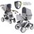 ABC Design Kombi-Kinderwagen »Salsa 4 – Graphite Grey«, (7-tlg), 2in1 Kinderwagen Buggy Set inkl. Babywanne, Sportsitz, Regenschutz & Zubehör
