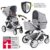 ABC Design Kombi-Kinderwagen »Salsa 4 – Graphite Grey«, (7-tlg), inkl. Babywanne, Sportsitz & XXL Zubehörpaket