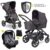 ABC Design Kombi-Kinderwagen »Salsa 4 – Street«, (9-tlg), 3in1 Kinderwagen-Set – inkl. Babyschale Tulip & XXL Zubehörpaket