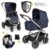 ABC Design Kombi-Kinderwagen »Samba – Diamond Edition – Navy«, (9-tlg), 3in1 Kinderwagen-Set – inkl. Babywanne, Babyschale Tulip, Sportsitz &…