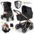 ABC Design Kombi-Kinderwagen »Samba – Diamond Edition – Rose Gold«, (9-tlg), 3in1 Kinderwagen Buggy Set mit Babyschale, Babywanne, Sportsitz,…