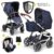 ABC Design Kombi-Kinderwagen »Viper 4 – Diamond Edition – Navy«, (9-tlg), 3in1 Kinderwagen-Set – inkl. Babyschale Tulip & XXL Zubehörpaket…