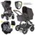 ABC Design Kombi-Kinderwagen »Viper 4 – Street«, (9-tlg), 3in1 Kinderwagen-Set mit Lufträdern – inkl. Babyschale Tulip & XXL Zubehörpaket