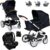 ABC Design Turbo 4 Kinderwagen Set 3in1 – Kombikinderwagen mit Babyschale, Sportwagen und XXL Zubehör – Autositz Tulip (ab Geburt / 0-13 kg) -…