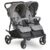 ABC Design Zwillingsbuggy »Twin – Circle Line – Woven Graphite«, (8-tlg), Zwillingsbuggy / Zwillingswagen mit Liegefunktion (inkl. Regenverdeck)