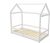 ACMA Kinderbett Kinderhaus Kinder Bett Holz Haus Schlafen Spielbett Hausbett 2 – Massivholz (Weiß, 80 x 180 cm)