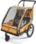 Allen Sports Unisex-Adult ES2-O Fahrradanhänger für 2 Kinder, Multifunktion zum Radfahren und Spazieren, Orange, 2-Child