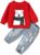 Alliwa Baby Baby Kleidung Jungen 0-18 Monate Winter, Jungen Eisbär Mit Schal Motiv Sweatshirt + Jeanshose 2 Stück Outfit Set Weihnachtsoutfit Baby…