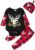 Alliwa Baby Baby Kleidung Jungen 0-6 Monate Set, Weihnachtsoutfit Für Babys Kariert Elk Babybody + Plaid Hosen + Mütze 3 Stücke Baby Anzug…