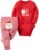 Alliwa Baby Baby Kleidung Jungen 0-6 Monate Winter, Baby Strampler + Gestreifte Hosen Baby Weihnachtsoutfit Mit Weihnachtsmann Motiv Neugeborenes…