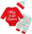 Alliwa Baby Baby Weihnachten Outfit Junge, Baby Jungen Mädchen Pyjamas Weihnachten Brief Motiv Strampler Hirsch Hosen Hut 3tlg Outfits Neugeborenes…