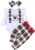 Alliwa Baby Karierte Weihnachtsoutfit Baby Mädchen Mein Erstes Weihnachten Baby Strampler Babybody + Plaid Hosen Mit Bogen + Stirnband 3 Stück Baby…