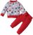 Alliwa Baby Weihnachten Baby Outfit Mädchen Weihnachtsmann Motiv Sweatshirt Langarmshirt + Rote Hosen 2 Stück Set Baby Kleidung Jungen 0-6 Monate…