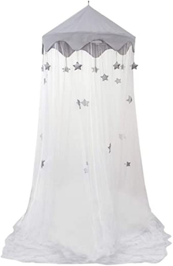 AMANKA Feuerhemmendes Moskitonetz 2,5×13,5 m Stern Baldachin Betthimmel Mückennetz