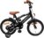 Amigo BMX Fun – Kinderfahrrad für Jungen – 14 Zoll – mit Handbremse, Rücktritt, Lenkerpolster und Stützräder – ab 3-4 Jahre – Schwarz