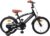Amigo BMX Fun – Kinderfahrrad für Jungen – 16 Zoll – mit Handbremse, Rücktritt, Lenkerpolster und Stützräder – ab 4-6 Jahre – Schwarz