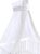 Amilian® Chiffonhimmel Himmel Betthimmel für Baby Kinder mit Stickerei (Sternchen Hellgrau, Chiffonhimmel)