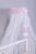 Amilian® Chiffonhimmel Himmel Betthimmel Stern/Herzen Hellrosa (Chiffonhimmel mit Himmelstange)