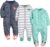 Amissz Unisex Baby Schlafstrampler Bärchen, Baumwolle Pyjamas Cartoon Strampler