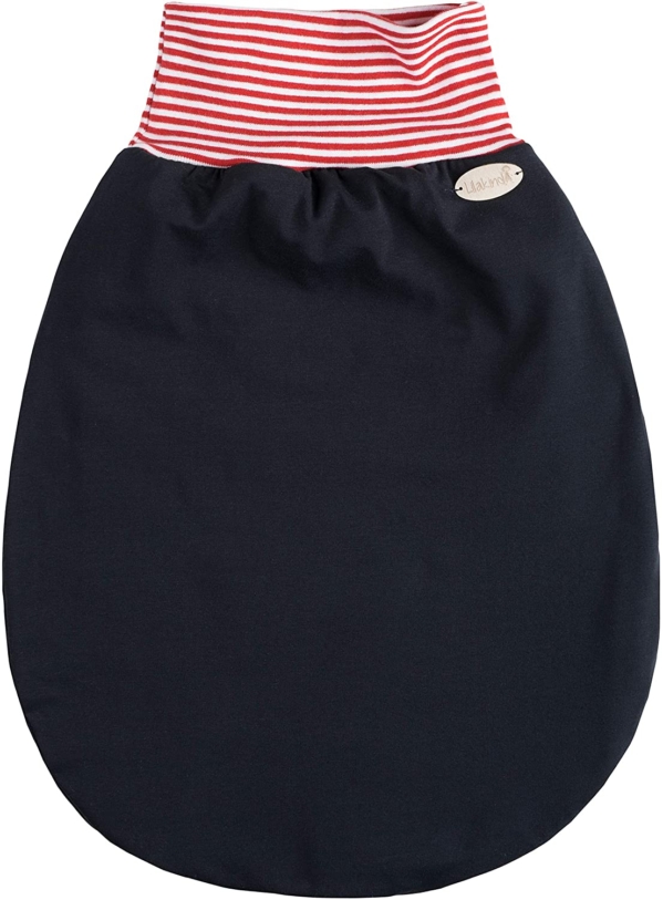 Annsfashion Schlafsack Strampelsack Pucksack LILAKIND Frühling/Sommer Marine Rot Weiß Streifen