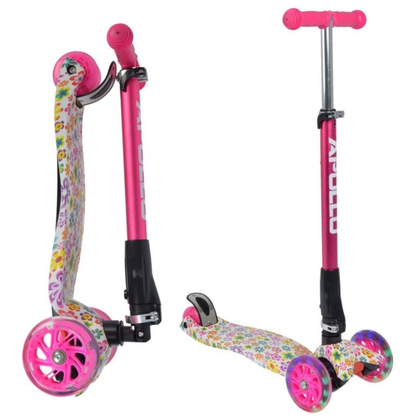 Apollo Dreiradscooter »Kids Whiz – Pink Flower«