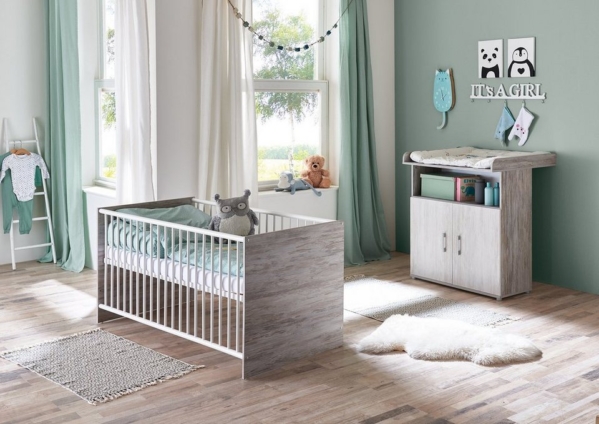 arthur berndt Babymöbel-Set »Isabella«, (Spar-Set, 2-St), mit Kinderbett und Wickelkommode; Made in Germany