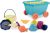 B. toys Sandspielzeug 11 Teile mit Bollerwagen – Sandkasten Spielzeug, Strand, Spielplatz mit Eimer, Schaufel, Sandförmchen – Spielzeug ab 18 Monaten