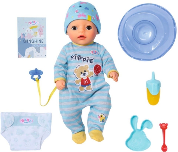 Baby Born Babypuppe »Soft Touch Little Boy, 36 cm«, mit lebensechten Funktionen