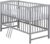 Baby Delux Babybett Kinderbett Gitterbett grau 120x60cm mit Matratze