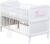 Baby Delux Babybett Kinderbett Juniorbett Princess 140×70 Weiß umbaubar mit Matratze