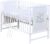 Baby Delux Babybett Kinderbett Mia mit Motiv Bärchen 120×60 Weiß mit Schaumstoff Matratze