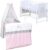 Baby Delux Babybett Komplett Set Kinderbett Mia weiß 120×60 Bettset mit Stickerei Matratze in vielen Designs Princess Stars