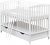 Baby Delux Babybett Schutzgitter Kinderbett 2in1 120×60 Weiß Matratze umbaubar zum Juniorbett Schublade