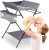 Baby Klappbar Wickelkombi- Mobiler Wickeltisch mit Sicherheitsgurt und Ablagefächern Wickelkombination, Gewichtskapazität 25kg(Ohne Räder)