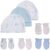 Baby-Mütze und Fäustlinge, Set für Neugeborene, 5 Mützen und 5 Paar Fäustlinge, für Babys, Jungen und Mädchen, 0–6 Monate, 100 % Baumwolle