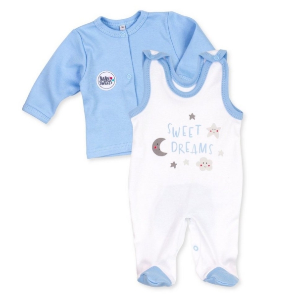 Baby Sweets Shirt, Strampler, Jäckchen, Mütze & Schühchen »2tlg Set Strampler + Shirt Sweet Dreams Jungen« (2-tlg)