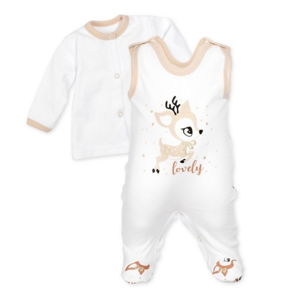 Baby Sweets Shirt, Strampler, Jäckchen, Mütze & Schühchen »2tlg Set Strampler + Shirt Lovely Deer« (2-tlg)