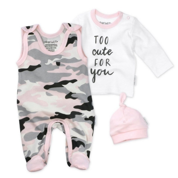 Baby Sweets Shirt, Strampler, Jäckchen, Mütze & Schühchen »3tlg Set Strampler + Shirt + Mütze« (3-tlg)