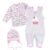 Baby Sweets Shirt, Strampler, Jäckchen, Mütze & Schühchen »3tlg Set Strampler + Shirt + Mütze Little Cupcake« (3-tlg)