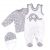 Baby Sweets Shirt, Strampler, Jäckchen, Mütze & Schühchen »3tlg Set Strampler + Shirt + Mütze Little Elephant« (3-tlg)