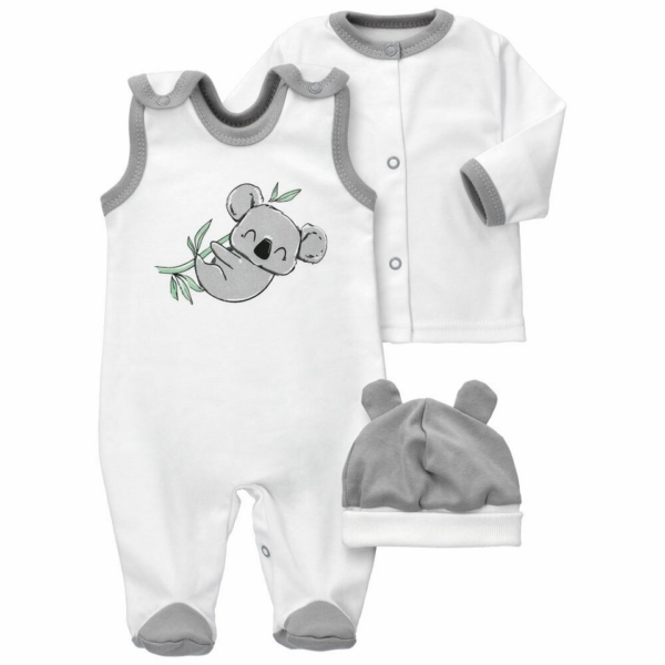 Baby Sweets Shirt, Strampler, Jäckchen, Mütze & Schühchen »3tlg Set Strampler + Shirt + Mütze Baby Koala« (3-tlg)