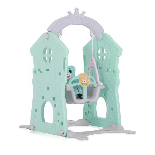 Baby Vivo Einzelschaukel »Spielplatzschaukel / Kinderschaukel für Indoor Outdoor – Türkis/Grau«